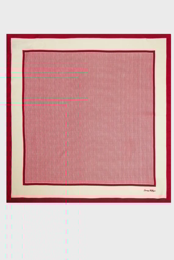 Шарф TH ELEVATED FLAG SILK SQUARE