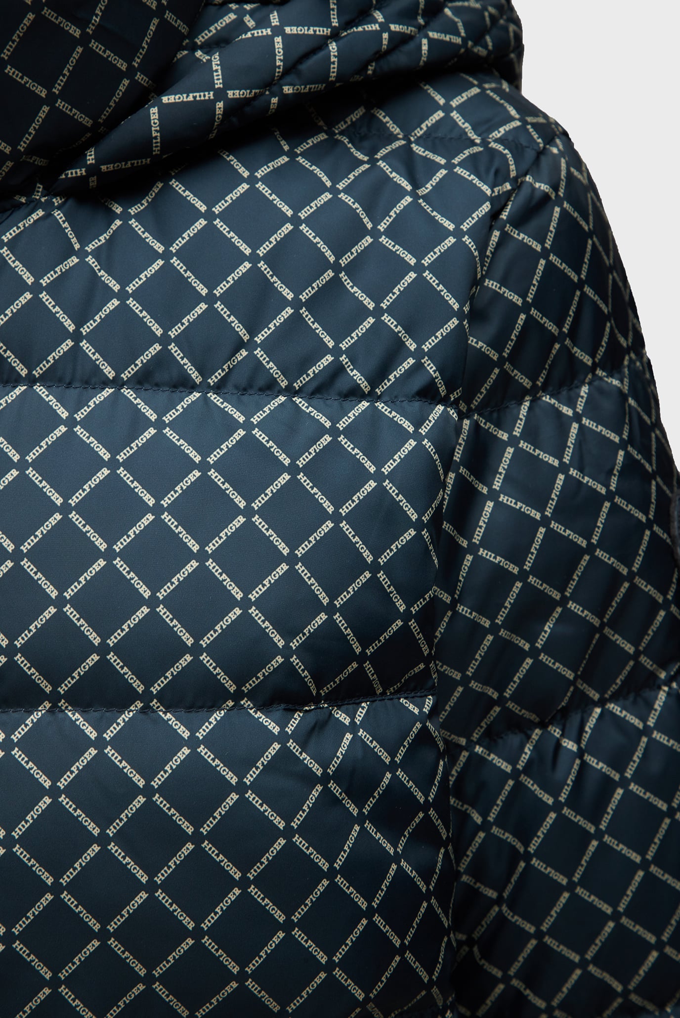 Женский темно-синий пуховик с узором W DOWN CASUAL AOP JACKET 3