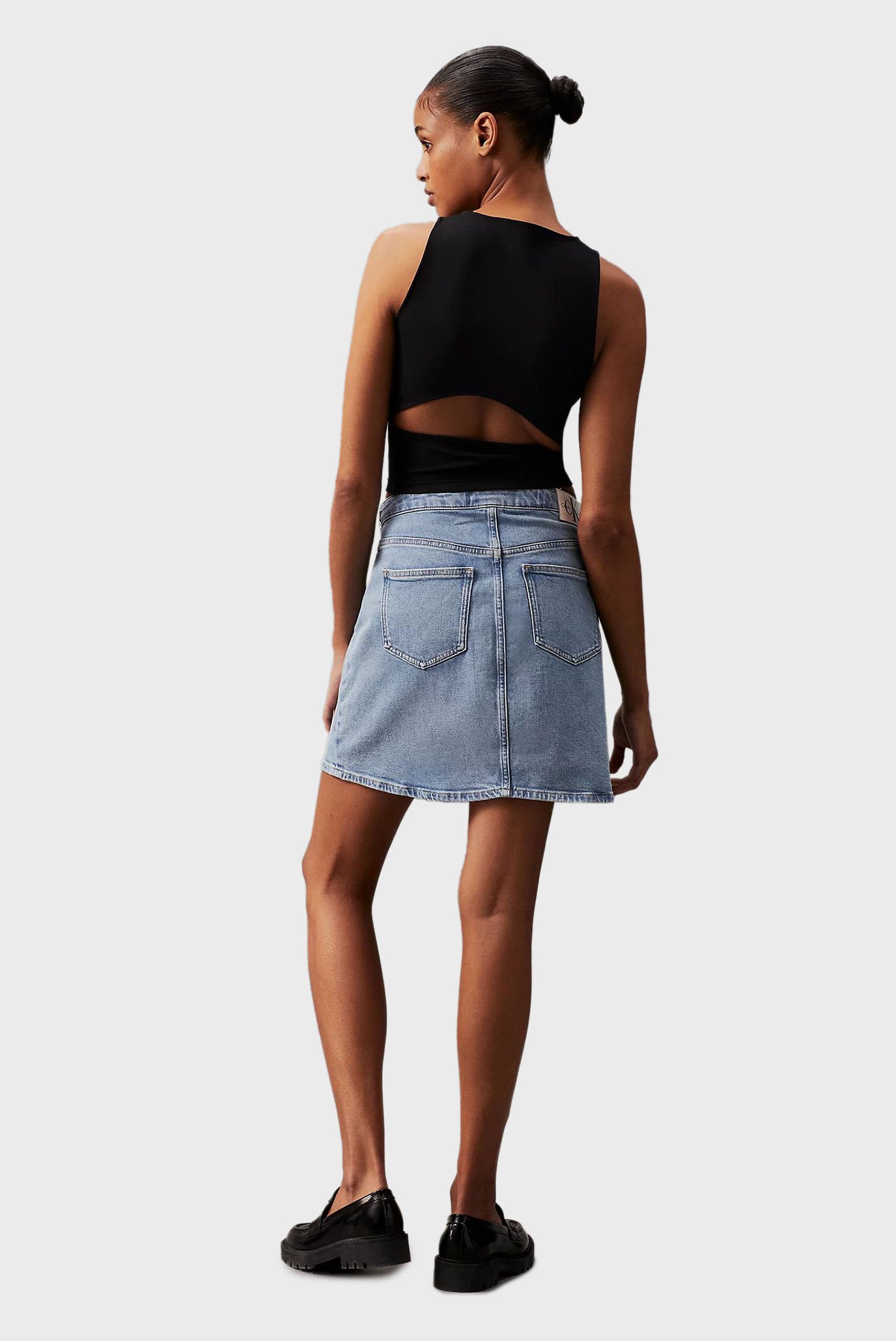Юбка BUCKLE WRAP A-LINE DENIM SKIRT 3