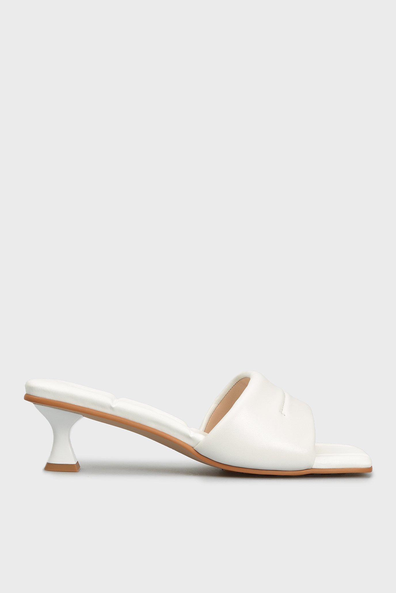 Женские белые кожаные мюли Florentia 10