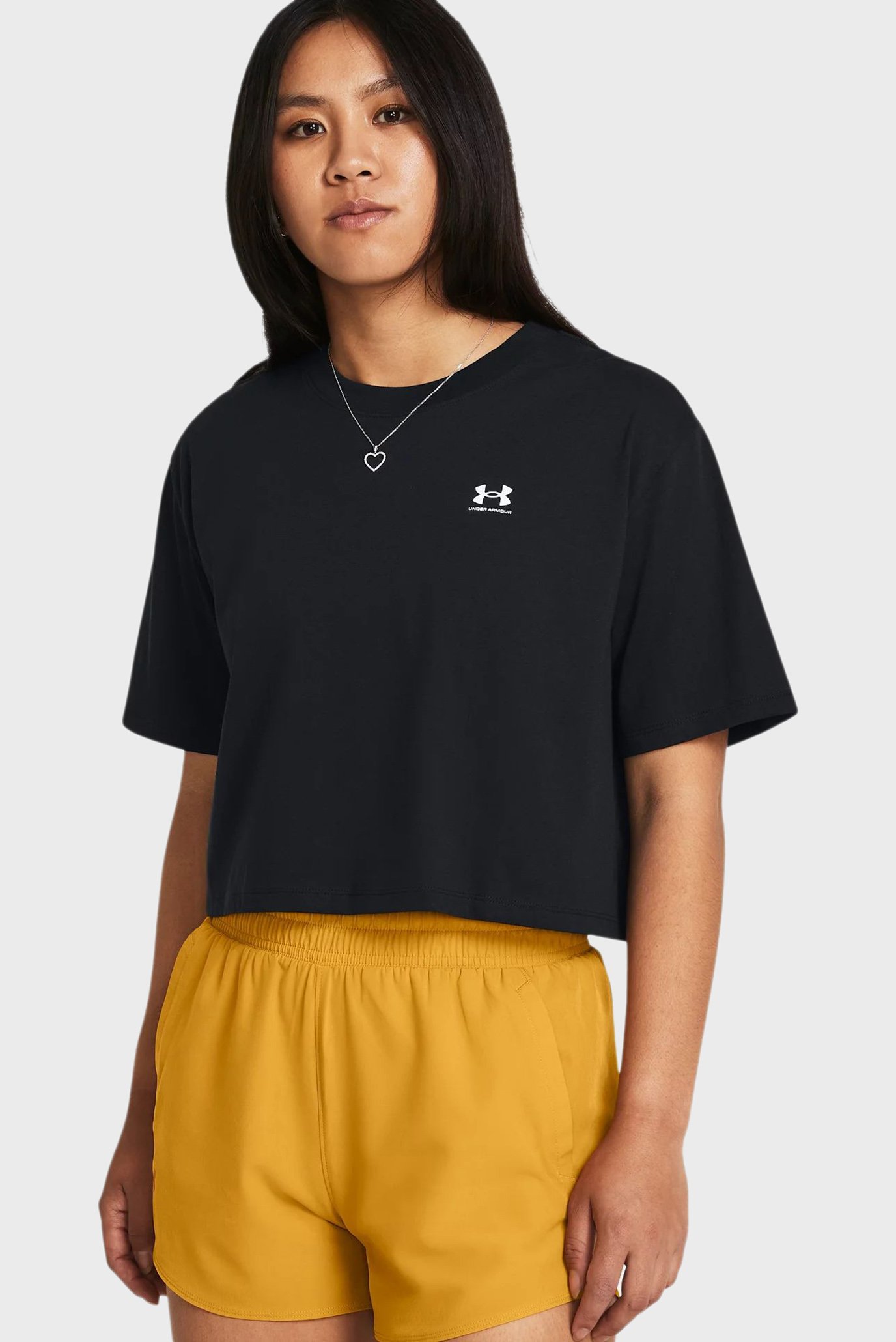 Футболка/UA W BOXY CROP LOGO SS 1