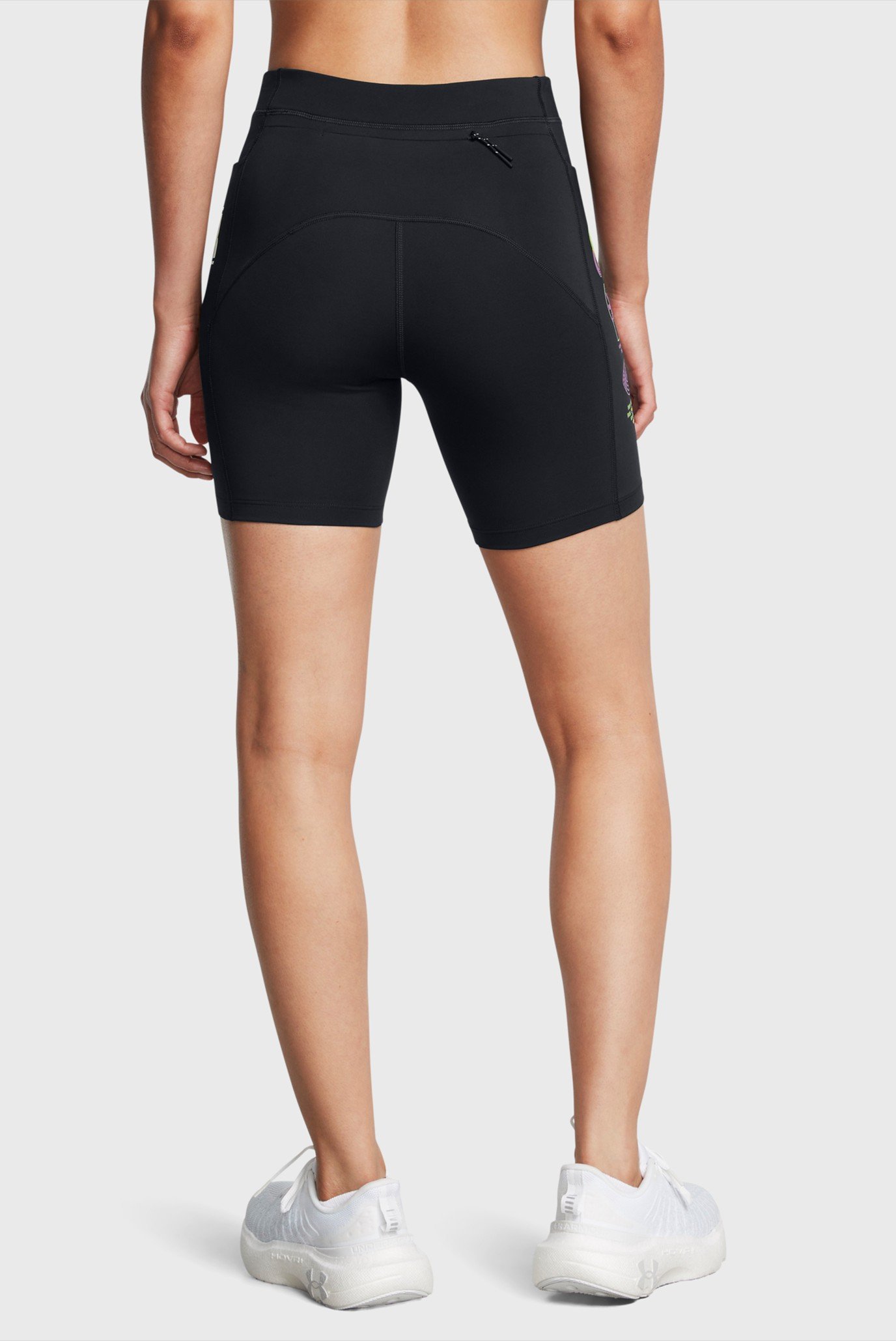 Женские черные велосипедки UA Run Anywhere Shorts 2