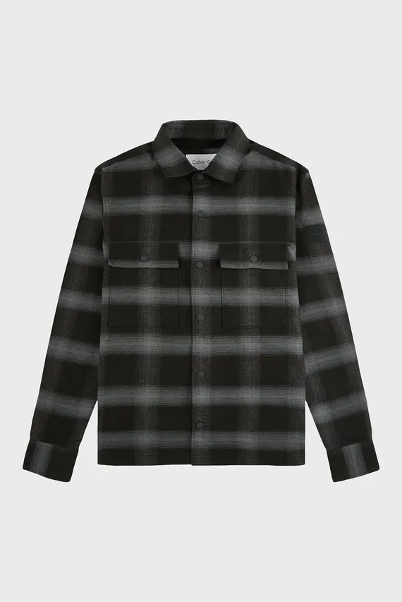 Рубашка TWILL FLEECE CHECK OVERSHIRT Calvin Klein