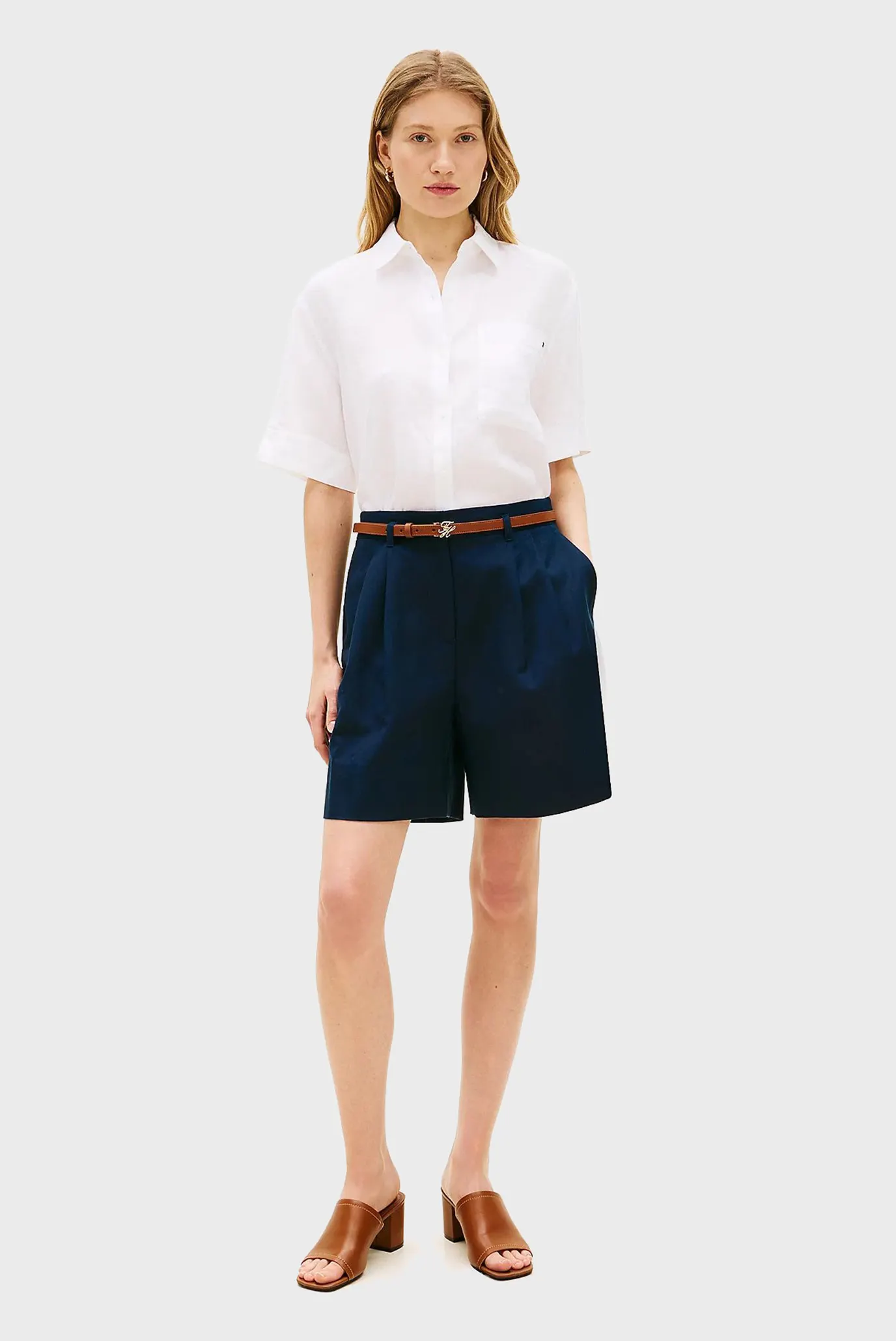 Рубашка с коротким рукавом ESS LINEN SS SHIRT 2