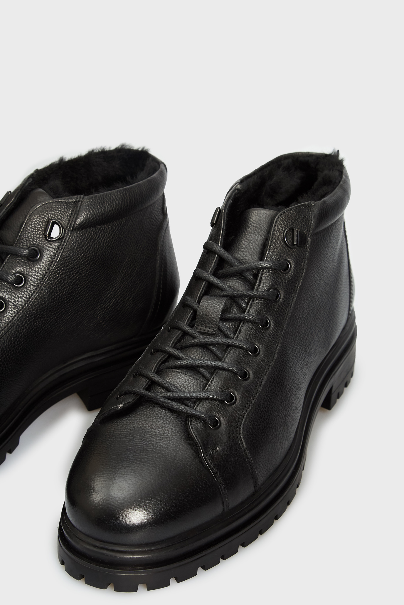 Мужские черные кожаные ботинки Kasper 10