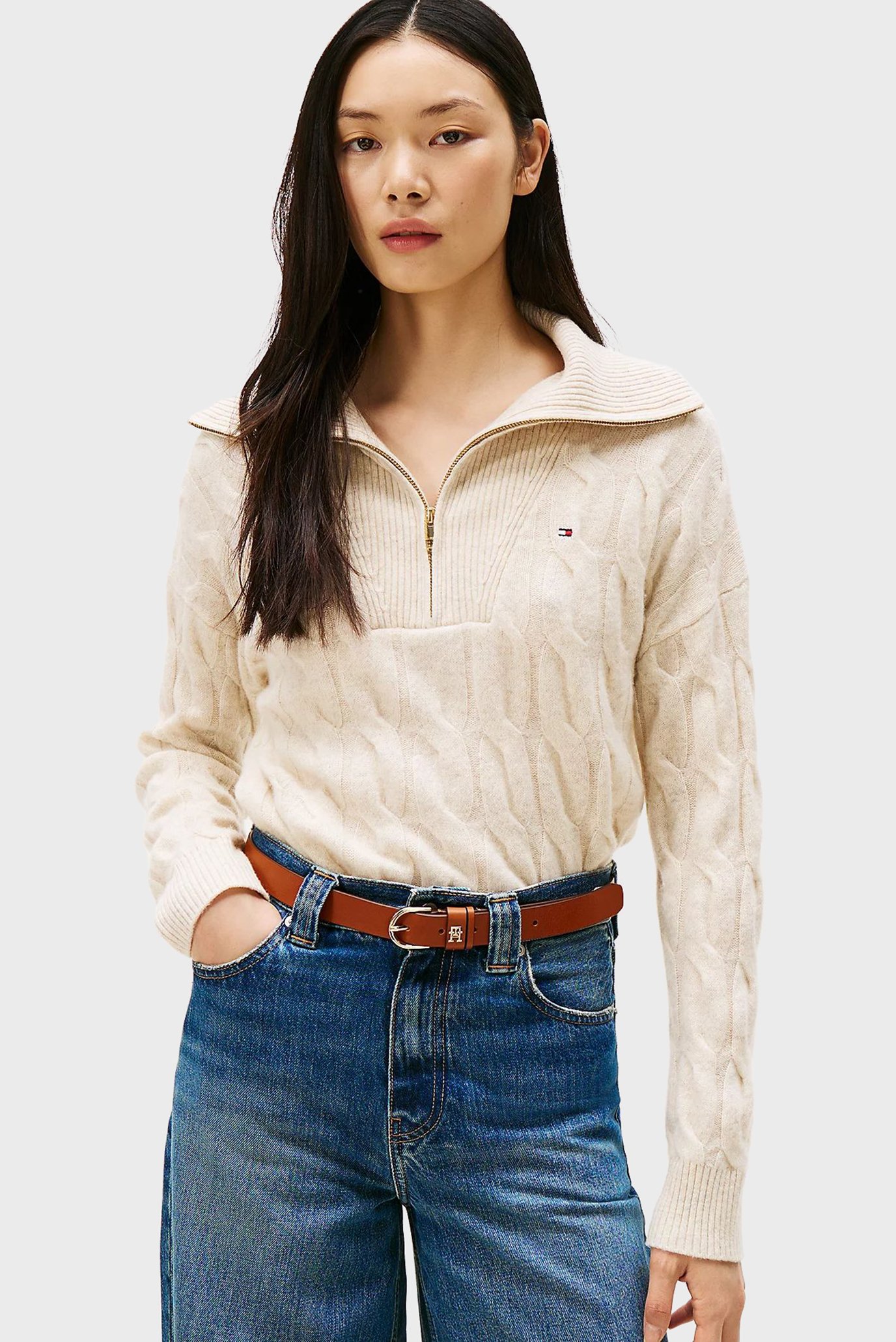 Свитер SOFT WOOL CABLE 1 2 ZIP LS SWT 1