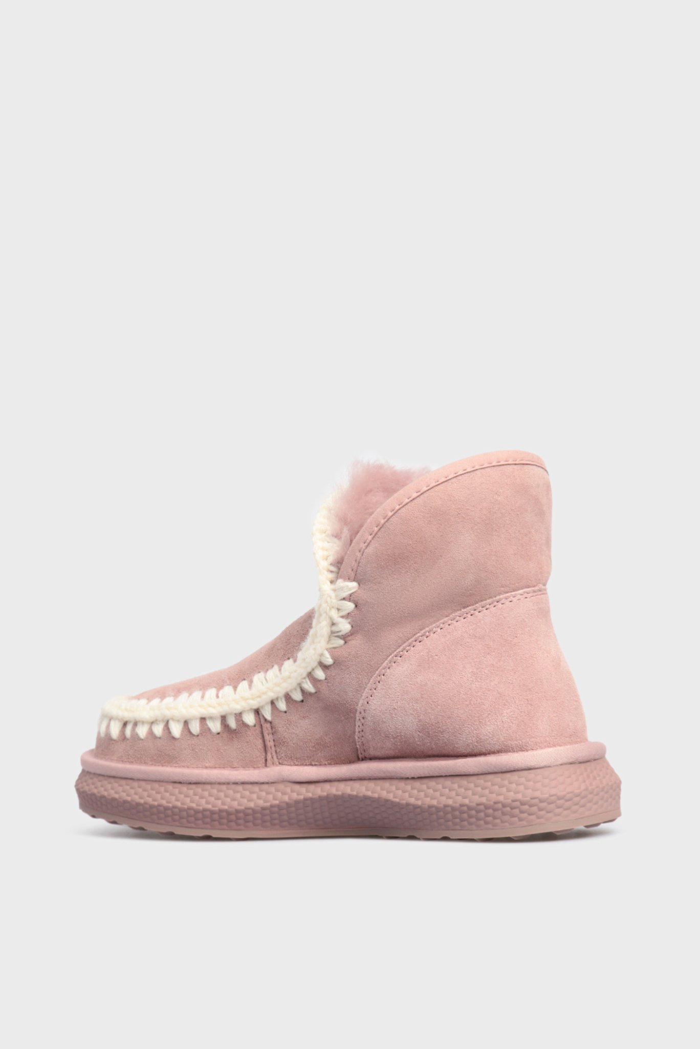Женские розовые замшевые угги 4