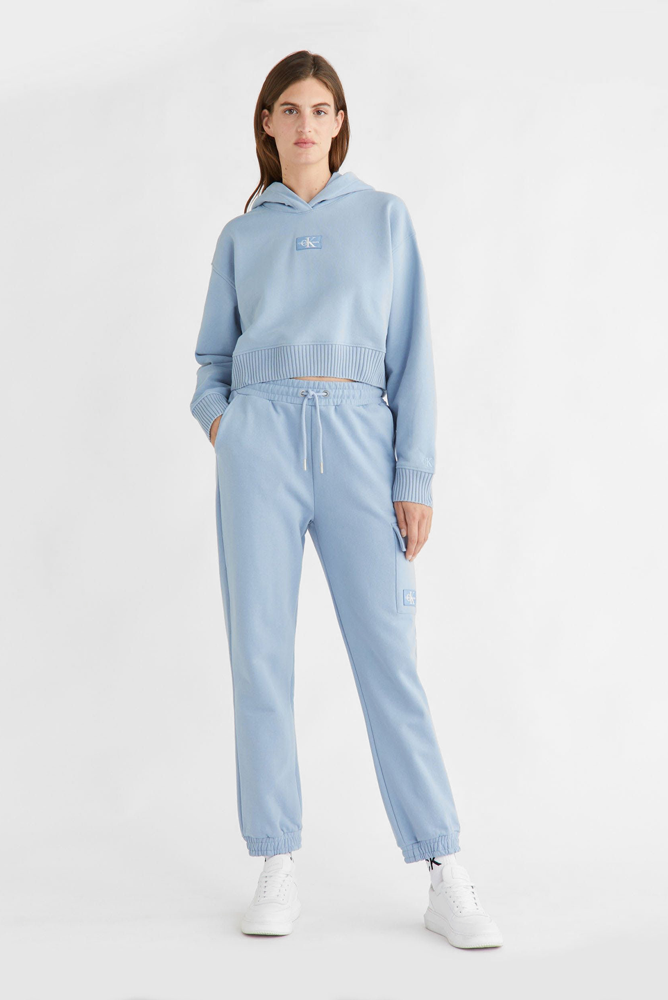 Женские голубые спортивные брюки BADGE CARGO JOG 5