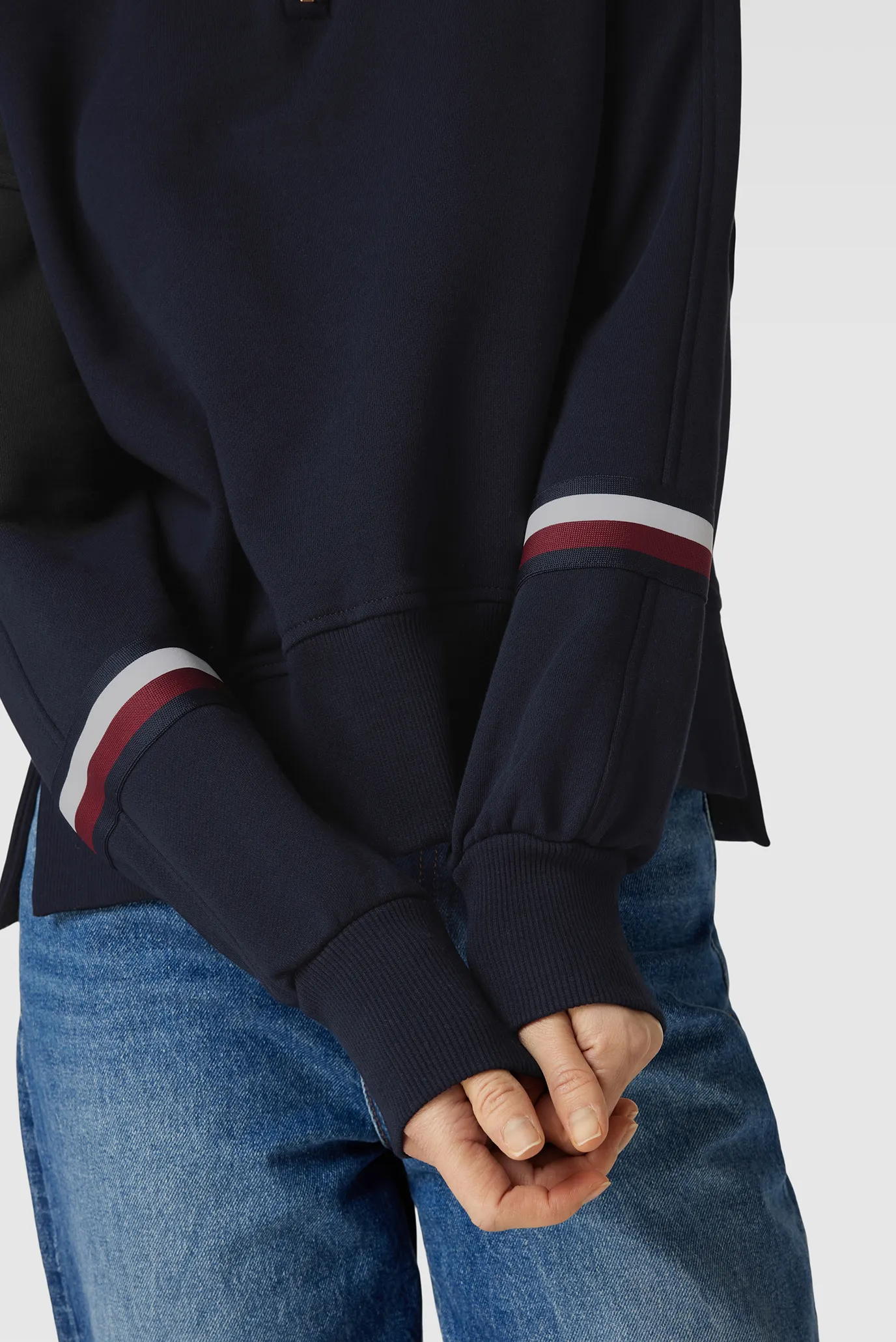 Женская темно-синяя спортивная кофта 5