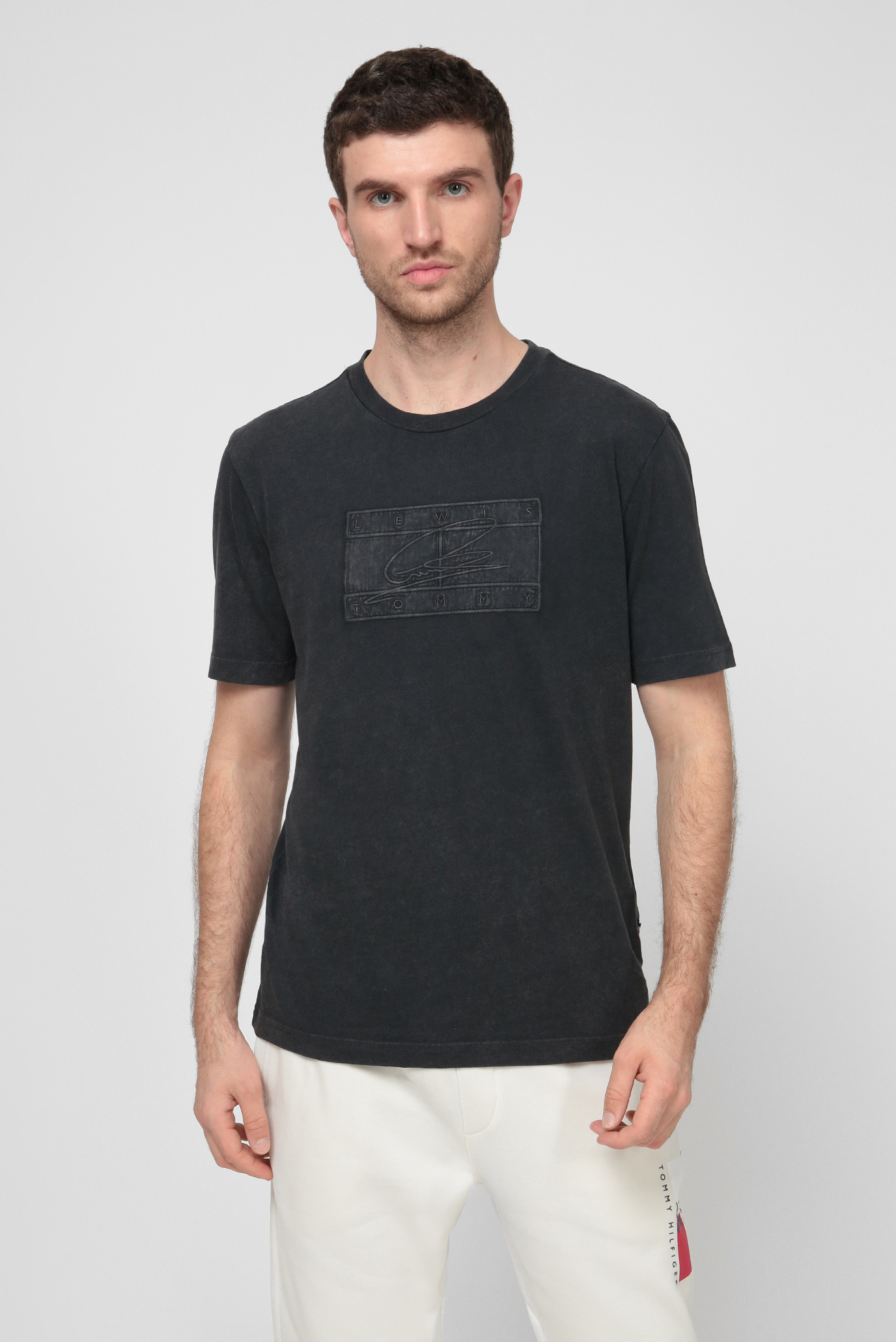 Мужская черная футболка Lewis Hamilton GMD LOGO TEE 6