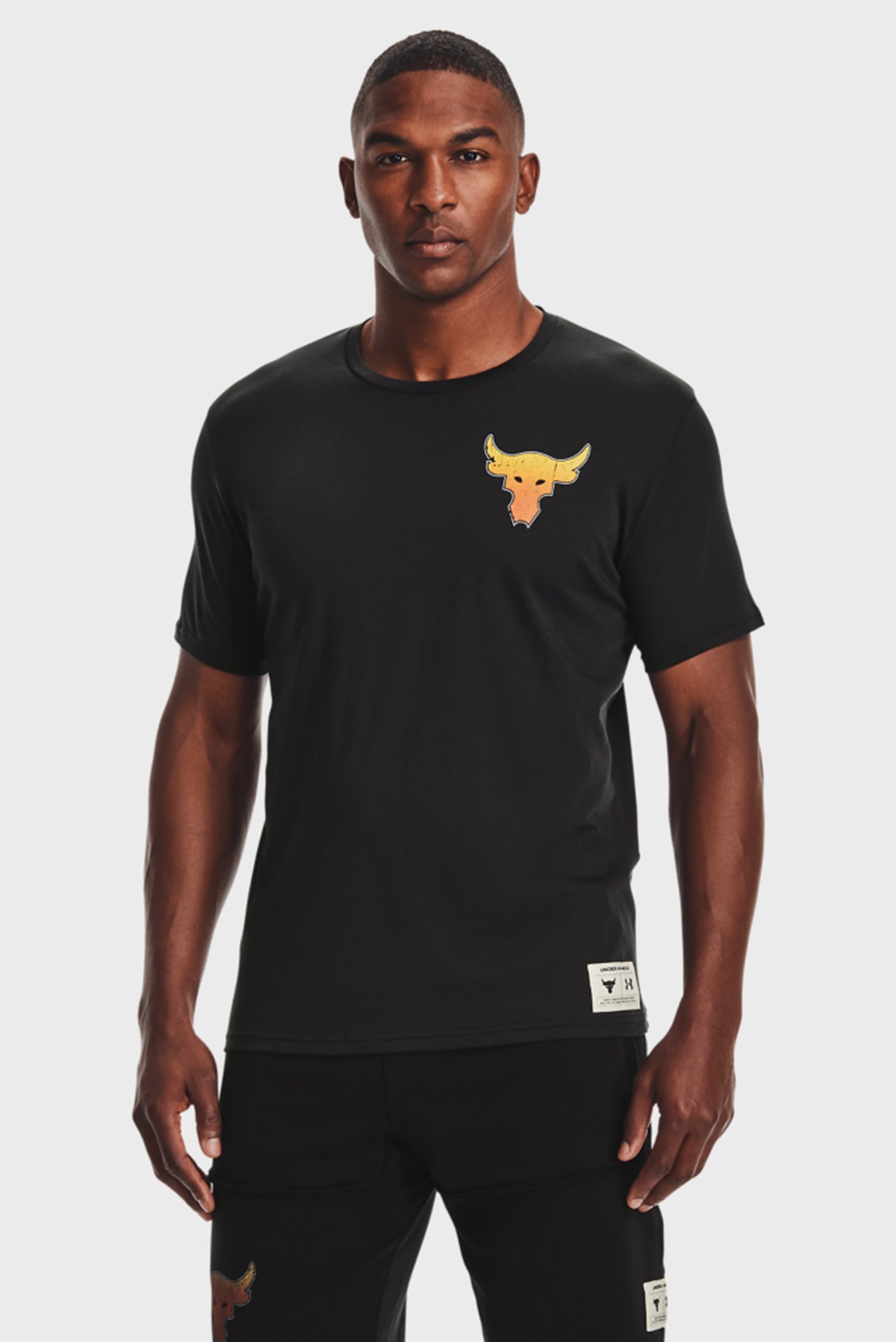 Мужская черная футболка UA Pjt Rock Iron Tour SS-BLK 1