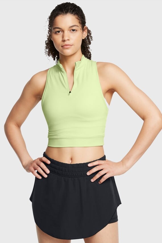 Женский салатовый топ UA Run Anywhere Crop Tank