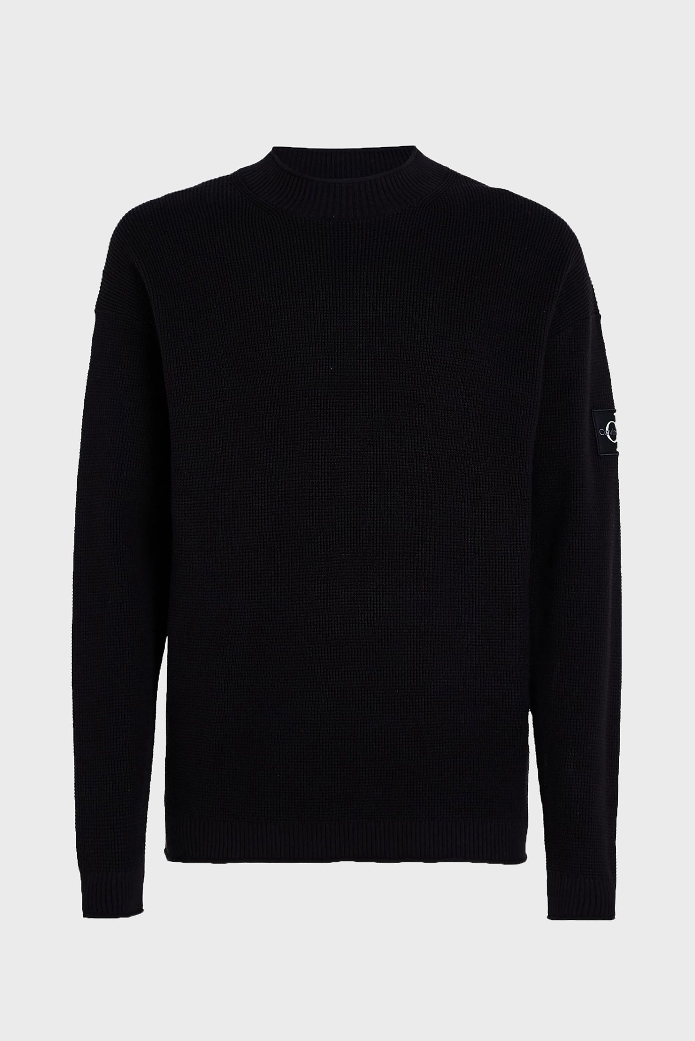 Мужской черный джемпер BADGE RELAXED SWEATER 5