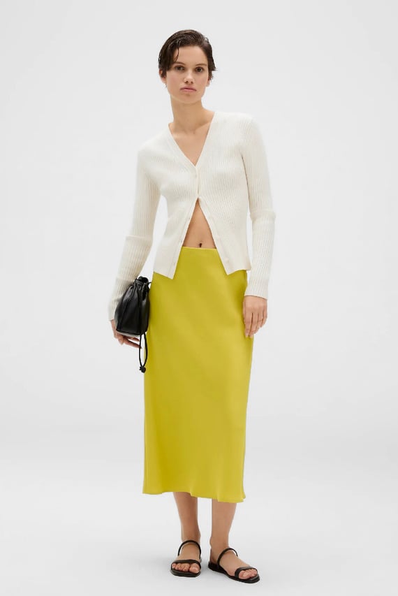 Юбка MATTE SHINE SATIN MIDI SKIRT