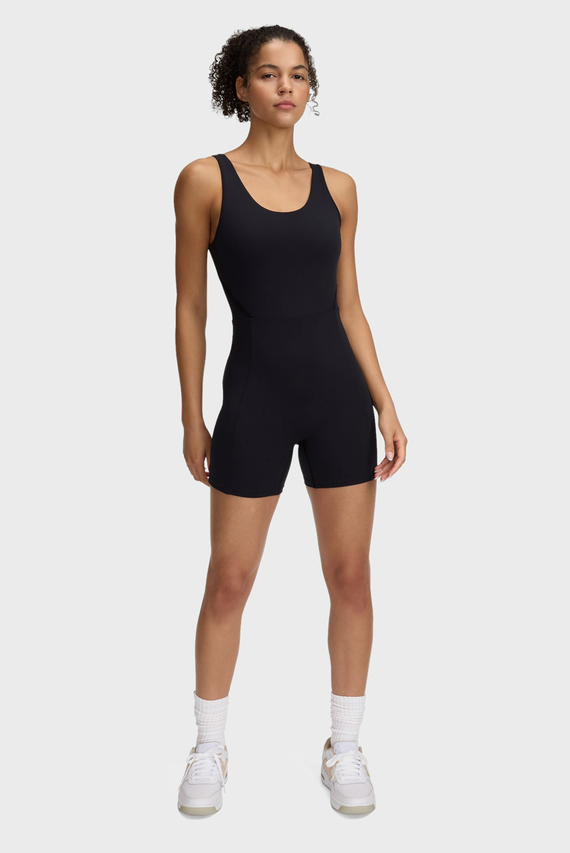 Женский черный комбинезон Motion Shorts Bodysuit
