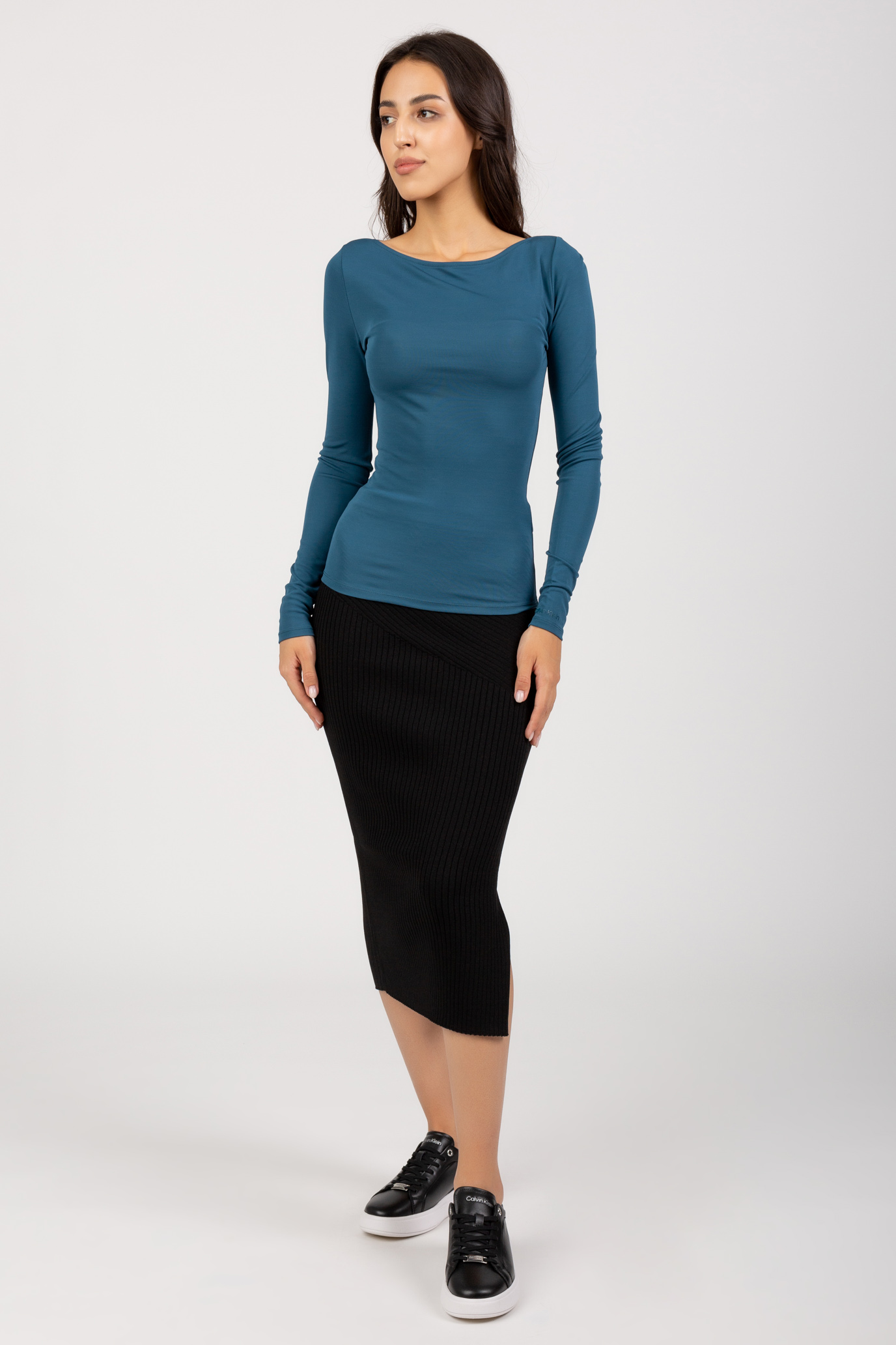 Лонгслив VISCOSE CREPE LONG SLEEVE TOP 5