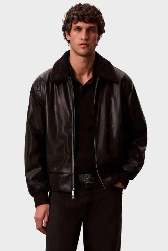 Куртка джинсовая LS FAUX LEATHER SHERPA COLLAR BO Calvin Klein Jeans