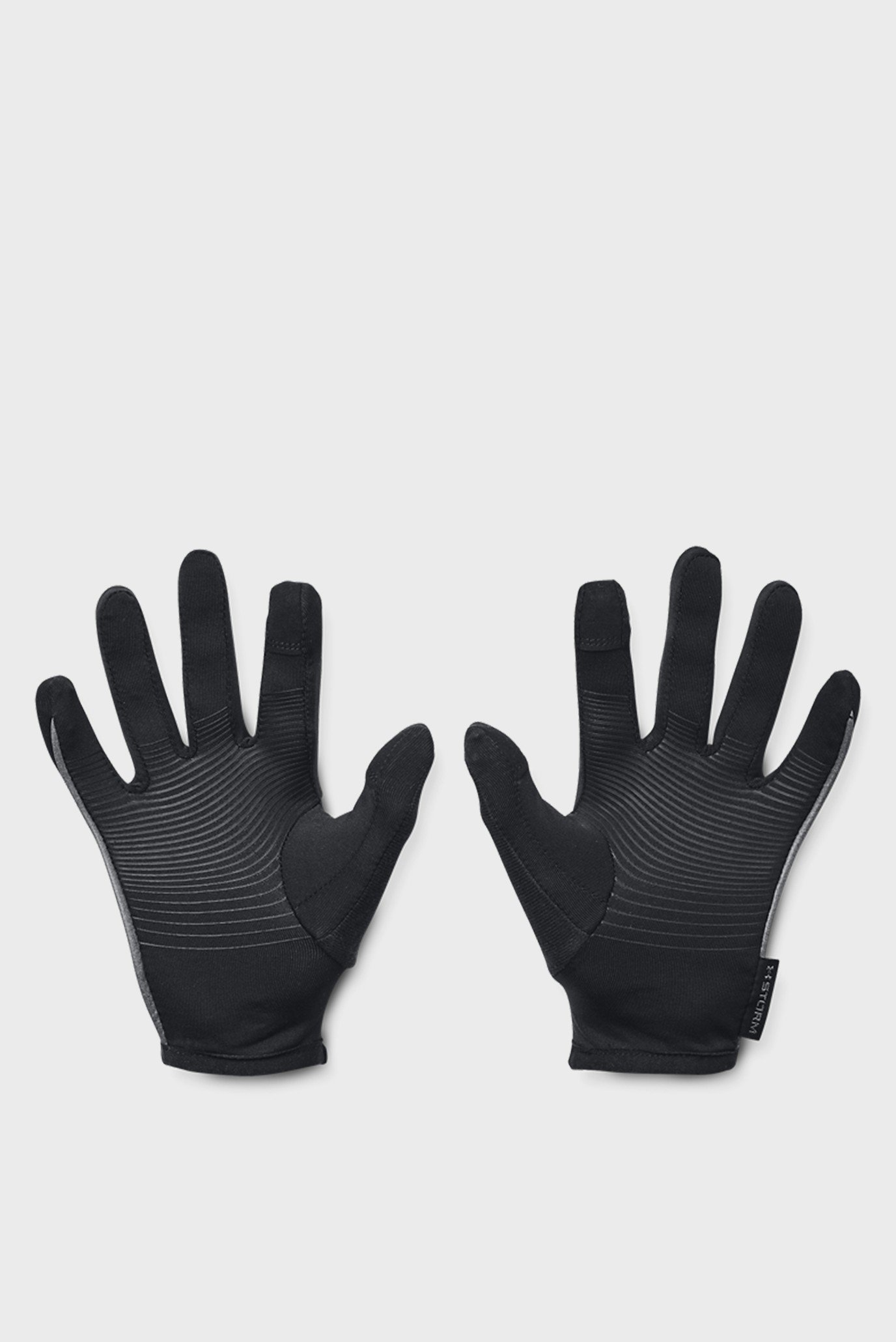 Женские черные перчатки UA Storm Run Liner 2