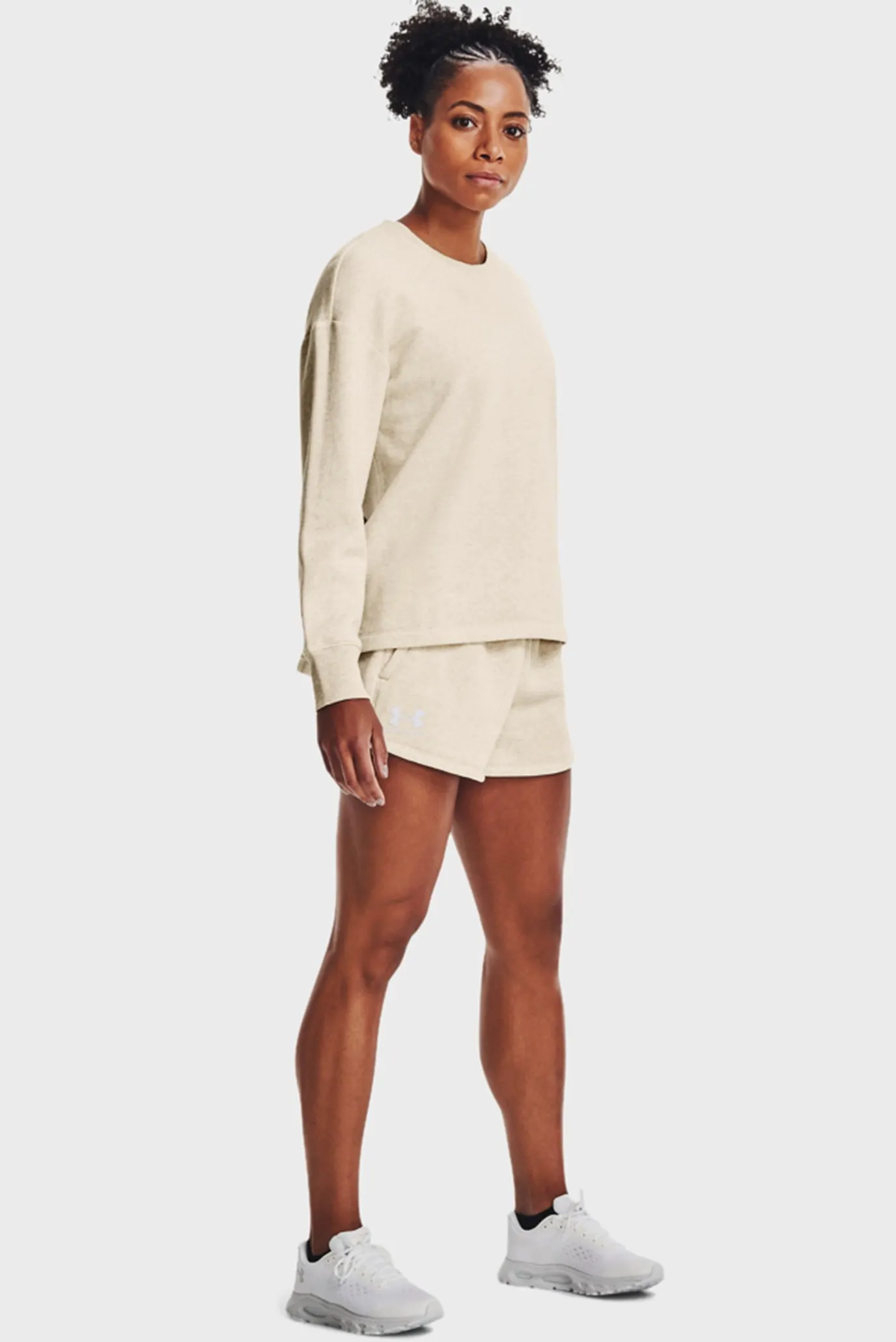 Женские бежевые шорты Rival Fleece Short 12