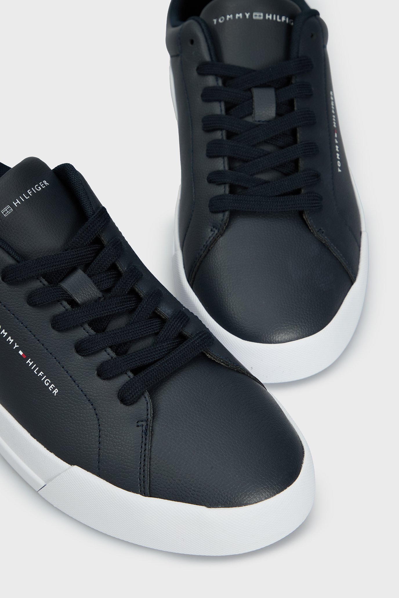 Мужские  темно-синие кожаные сникерсы TH COURT LTH DETAIL ESS 2