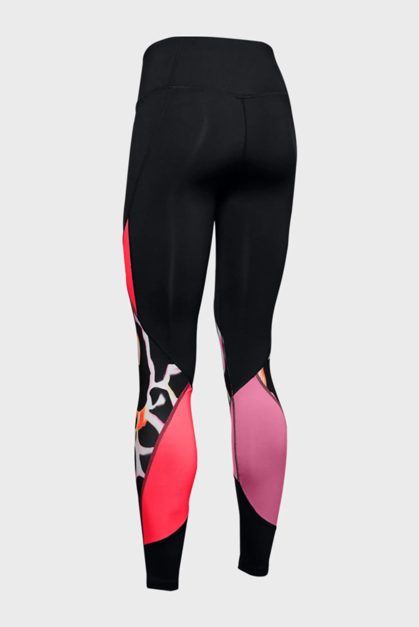 Женские черные тайтсы UA Rush Print Color Block Leggings 6