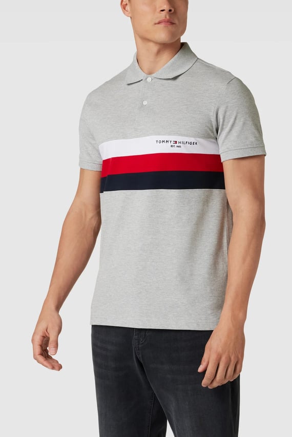 Поло CHEST COLOURBLOCK SLIM POLO