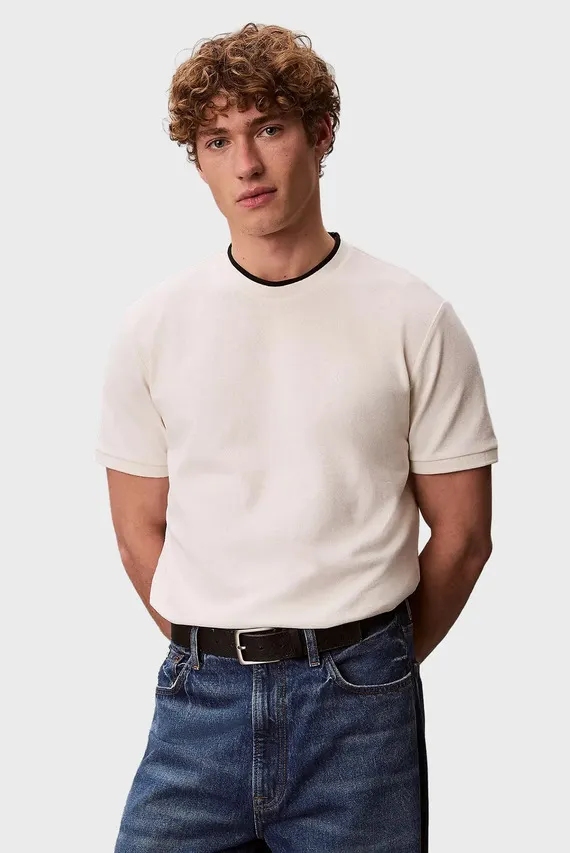 Футболка SS TIPPED PIQUE CREWNK TEE Calvin Klein