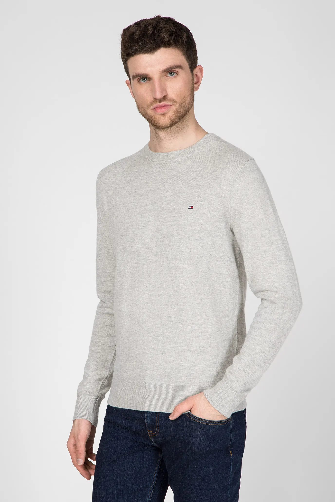 Мужской серый джемпер LUXURY TOUCH 8