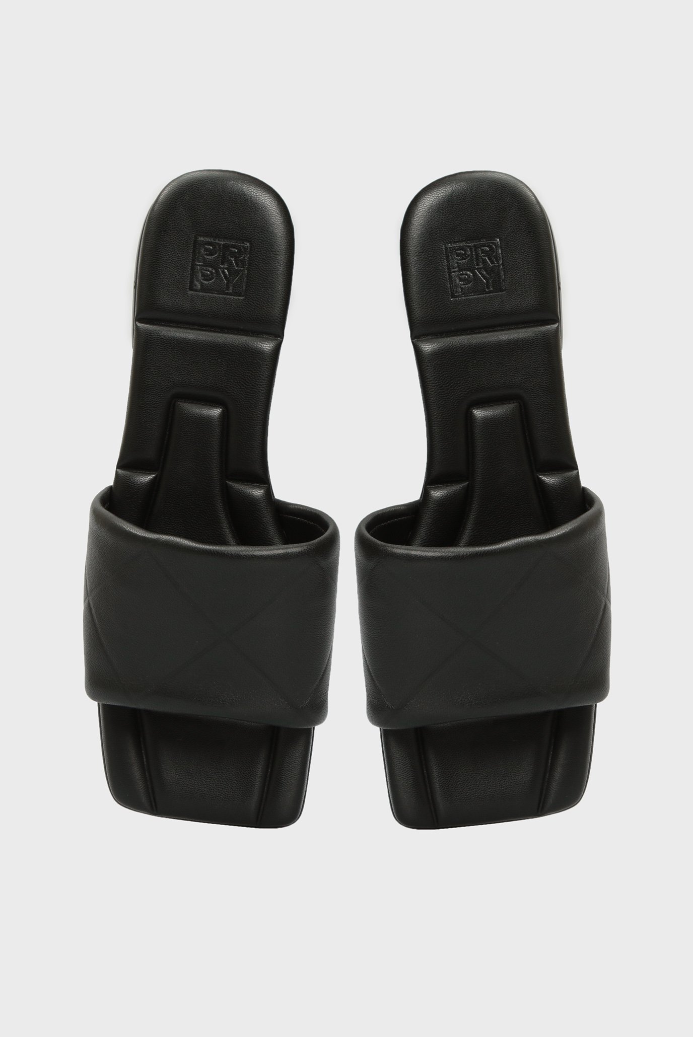 Женские черные кожаные слайдеры Umbria 9