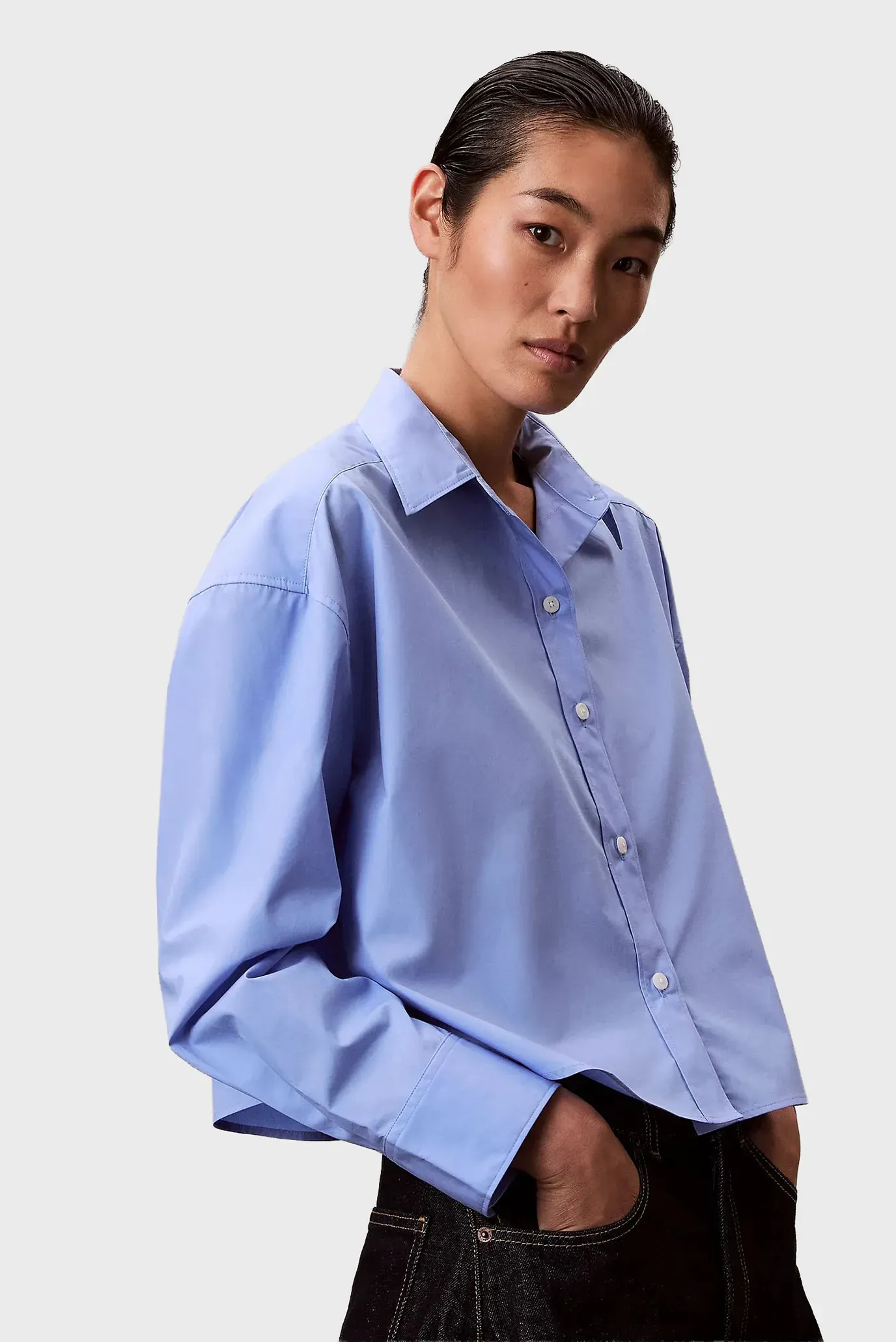 Рубашка Crisp Poplin Oversized Cropped S 4