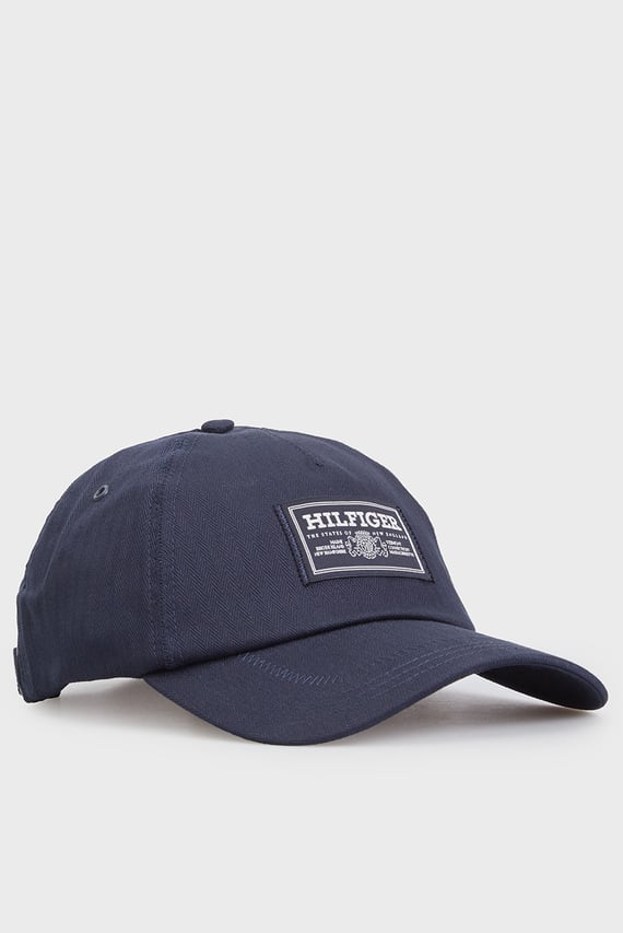 Мужская темно-синяя кепка TH MONOTYPE HERRINGBONE 5 PANEL