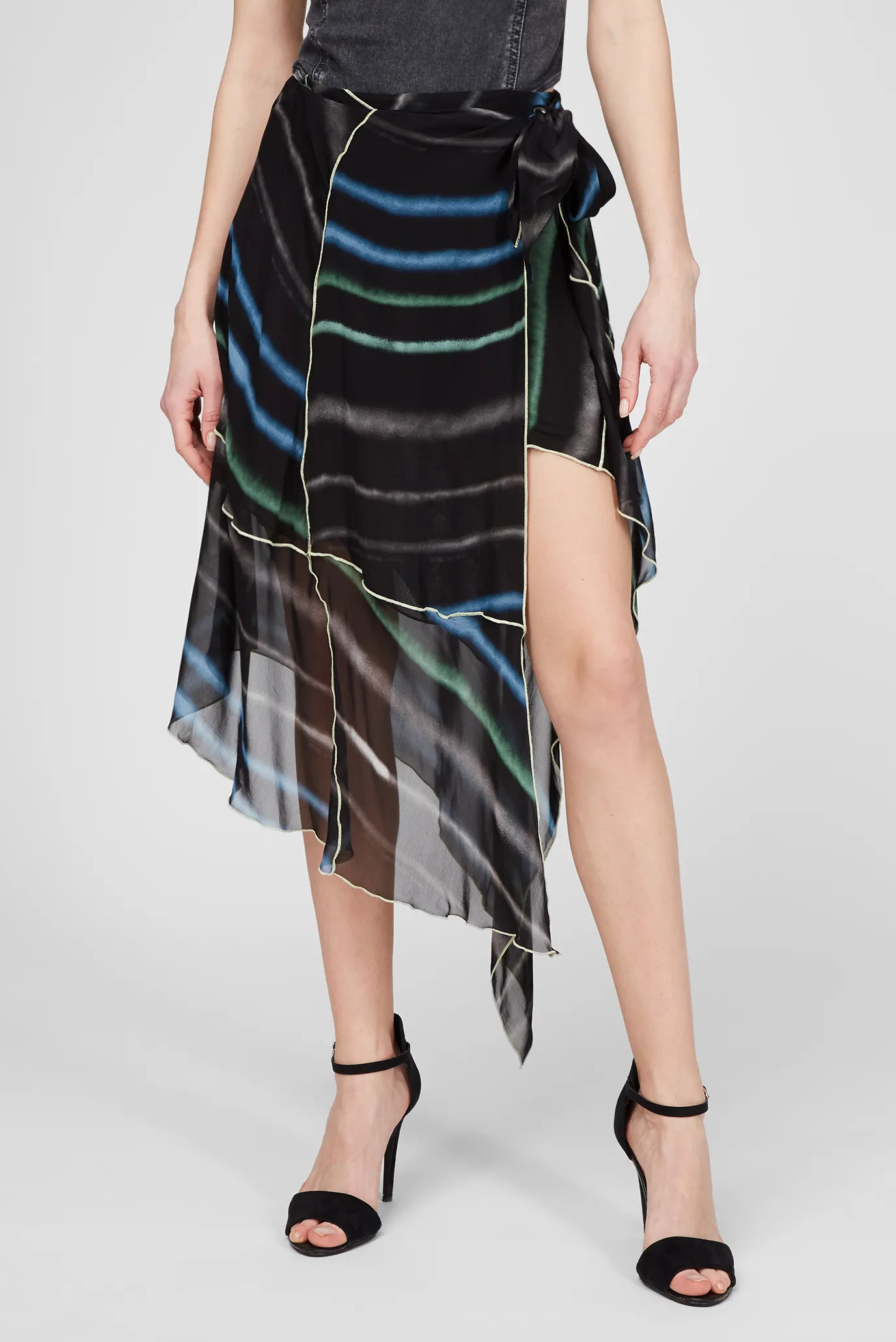 Женская черная юбка O-RUBINO 6