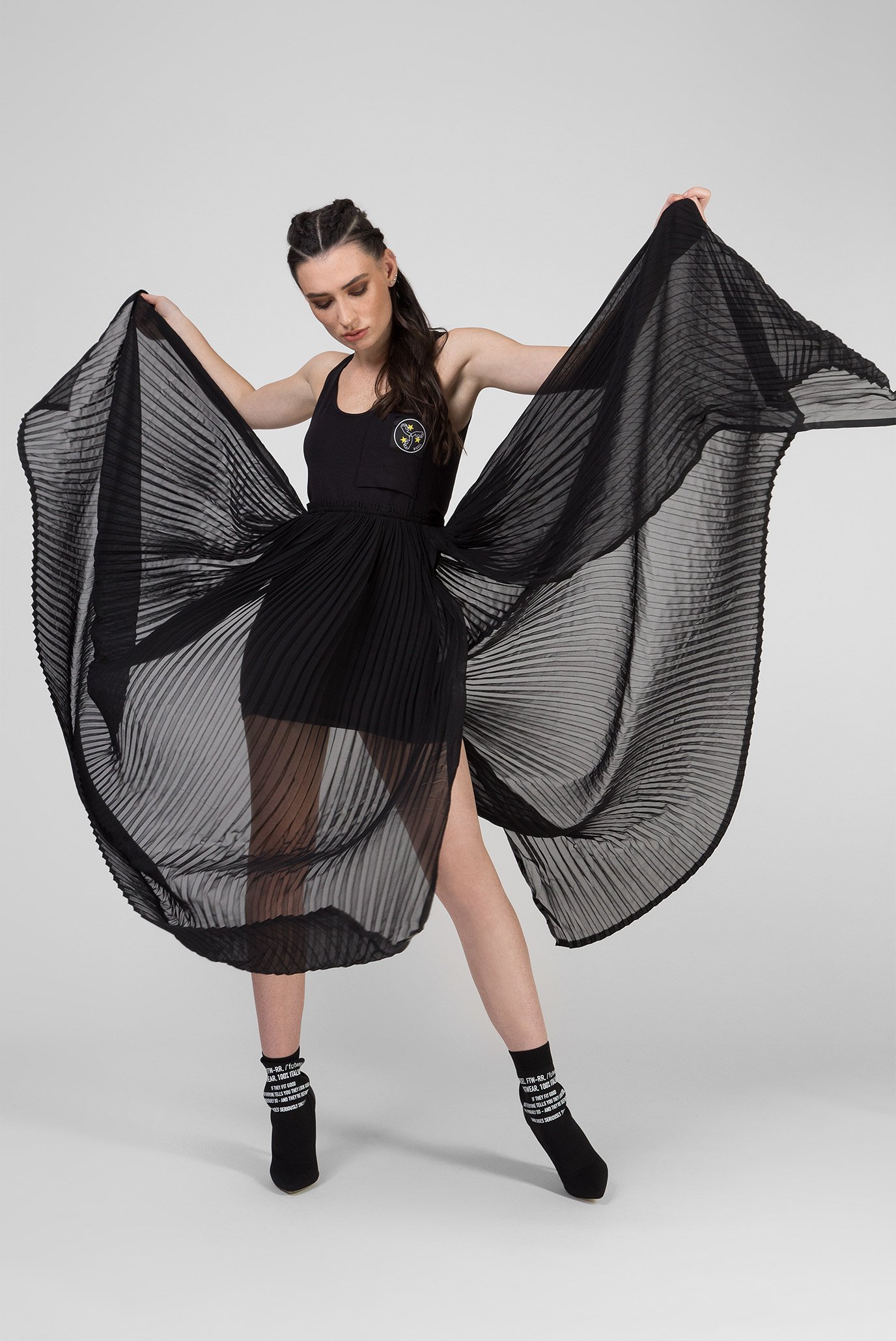 Женское черное платье D-TEHEI ABITO 5