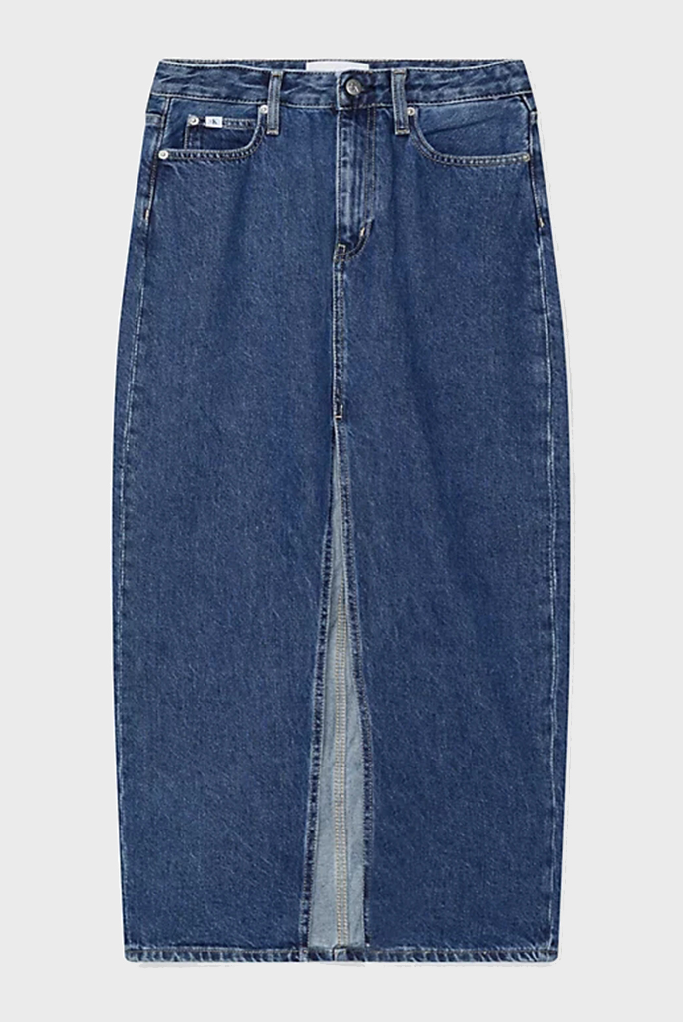 Юбка/FRONT SPLIT MAXI DENIM SKIRT 4