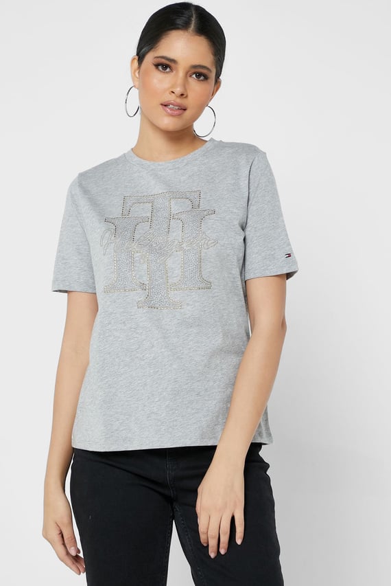 Футболка REGULAR TH CRYSTAL C-NK TEE SS Tommy Hilfiger Футболка REGULAR TH CRYSTAL C-NK TEE SS Tommy Hilfiger