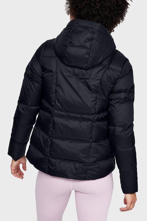Женский черный пуховик UA Armour Down Hooded