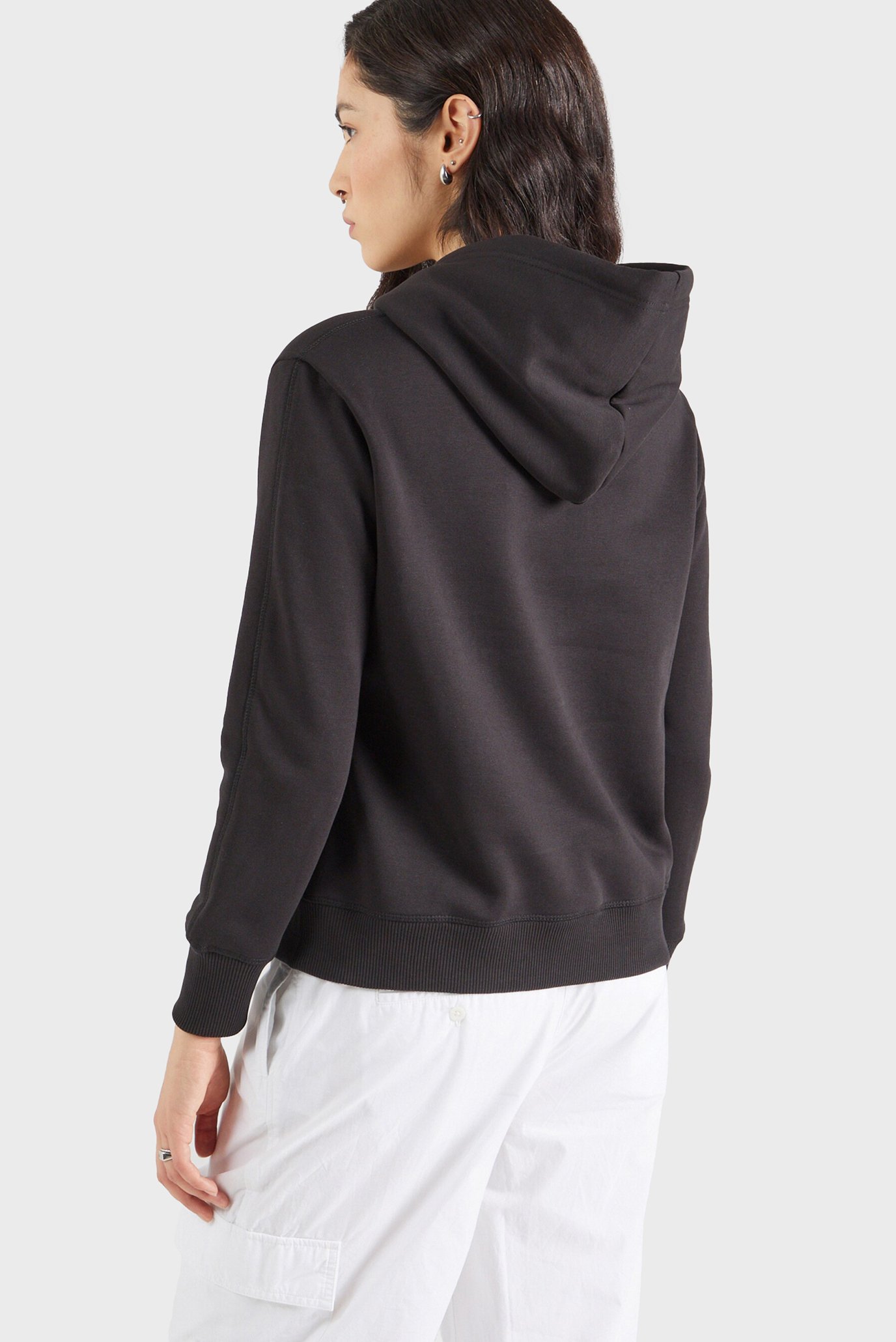 Женское черное худи MONOLOGO REGULAR 4