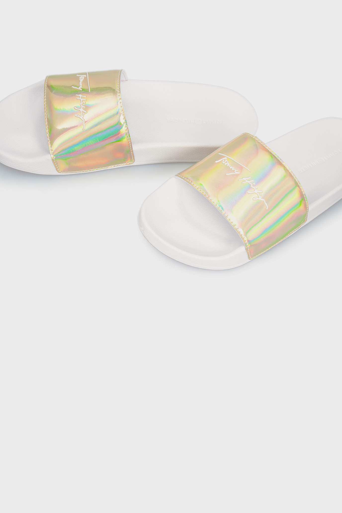 Женские белые слайдеры 7