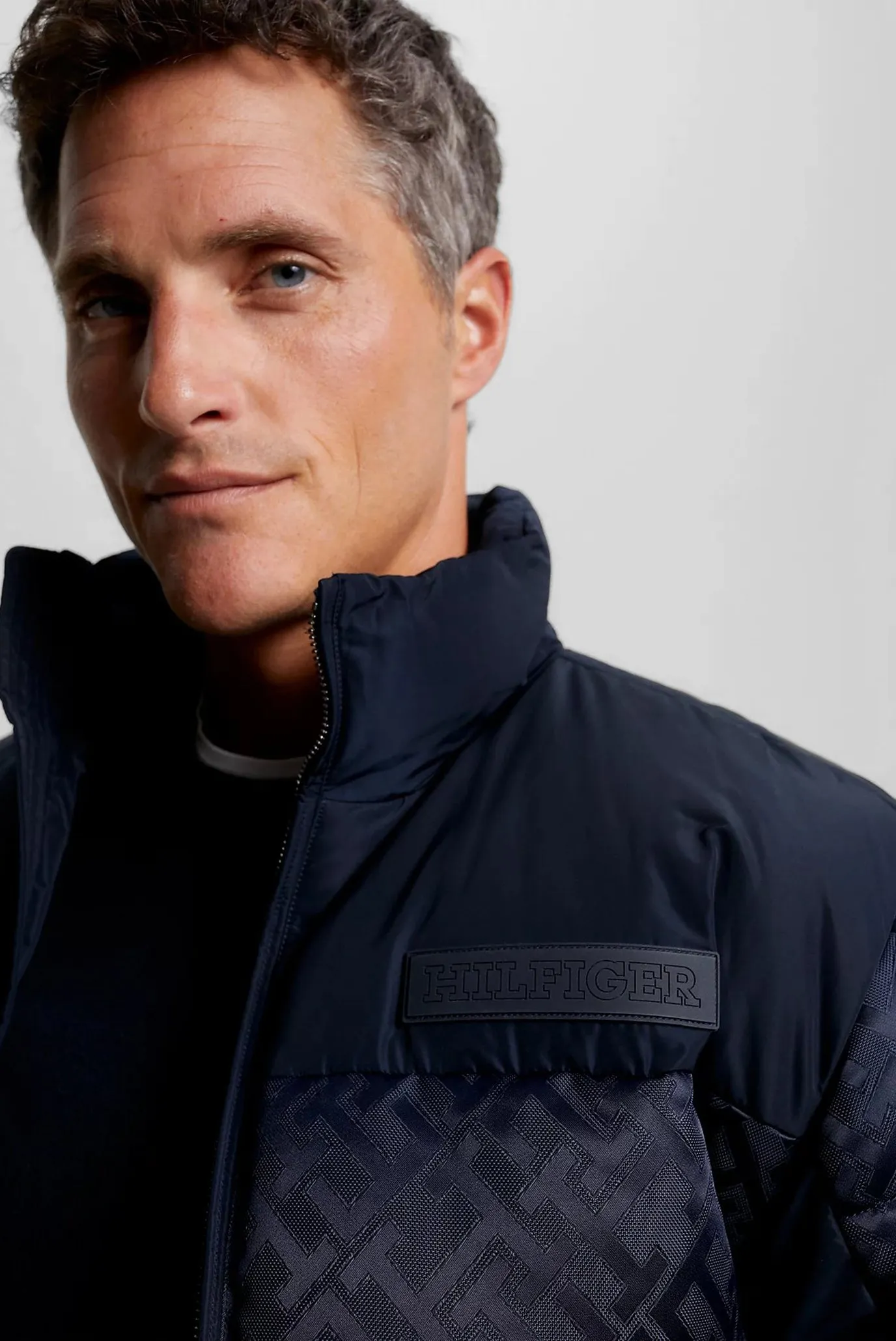 Мужская темно-синяя куртка с узором NEW YORK MONOGRAM 4