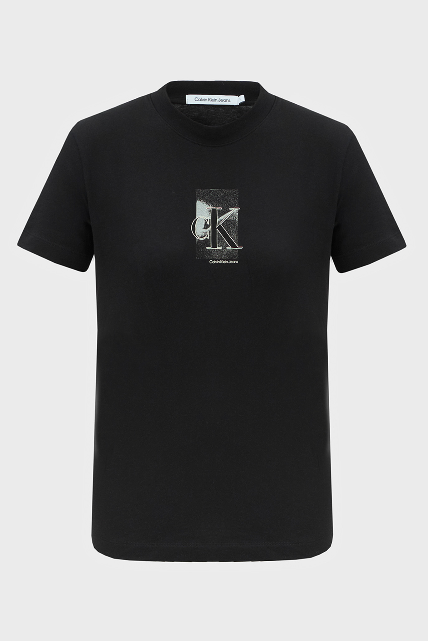 Женская черная футболка DIFFUSED CK REGULAR TEE 4