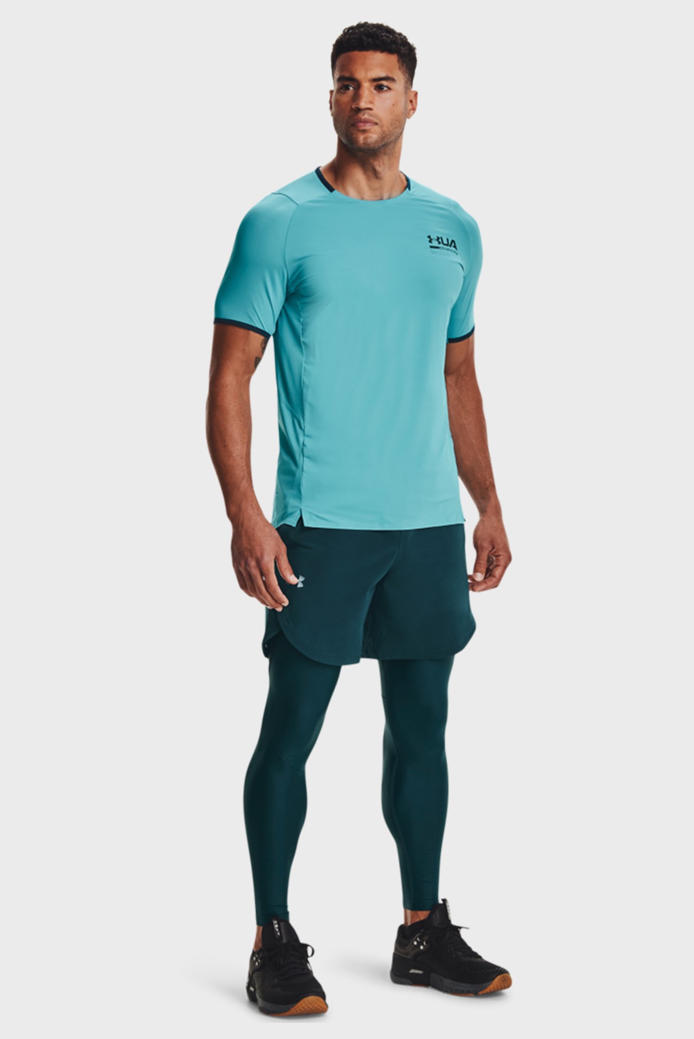 Мужские бирюзовые тайтсы UA HG IsoChill Perf Leggings 8