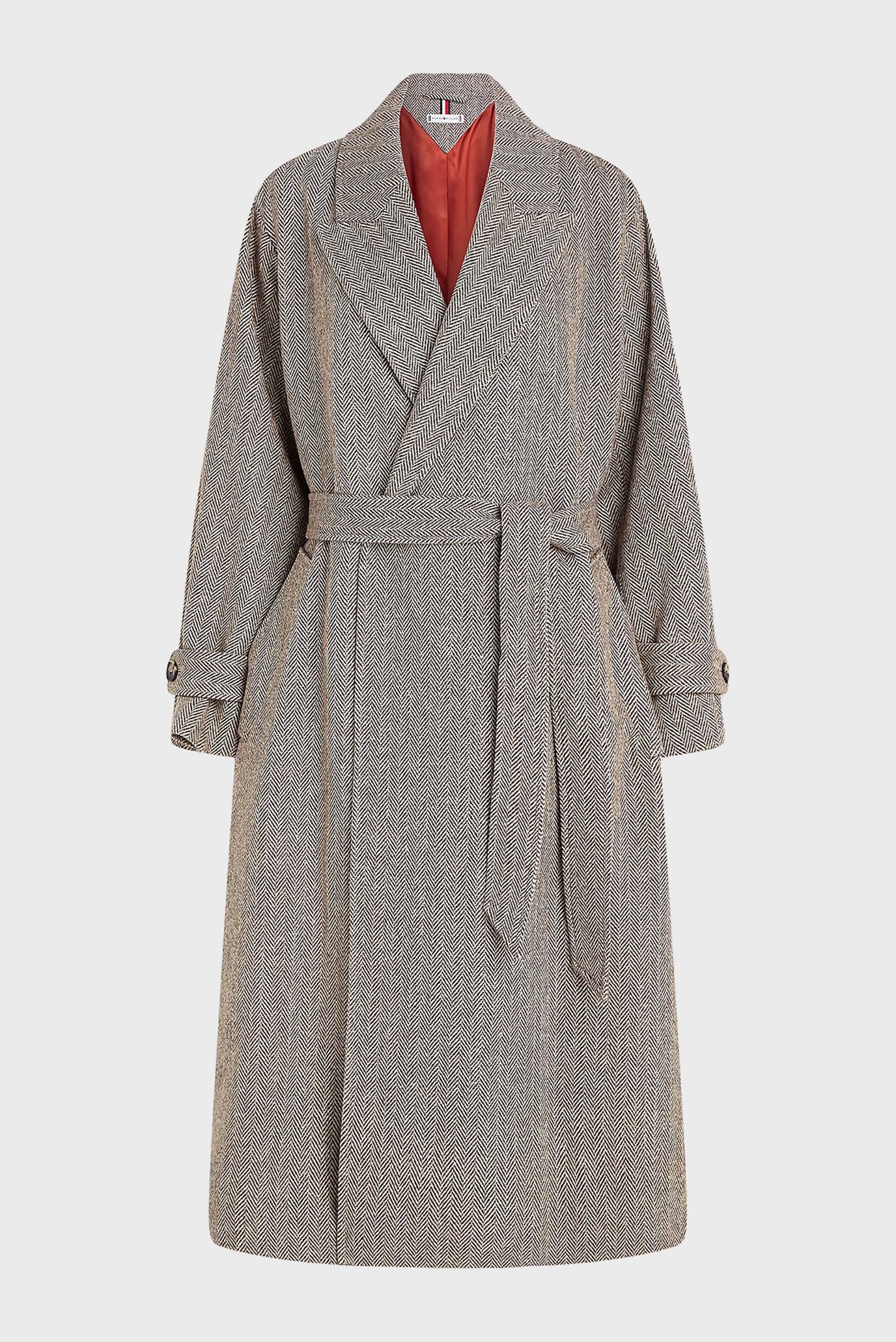 Женское шерстяное пальто с узором  RLX WOOL HERRINGBONE BELTED 5