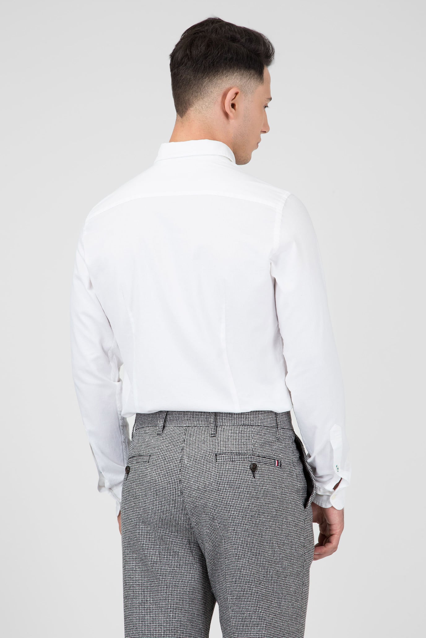 Мужская белая рубашка SLIM CLASSIC DOBBY SHIRT 8