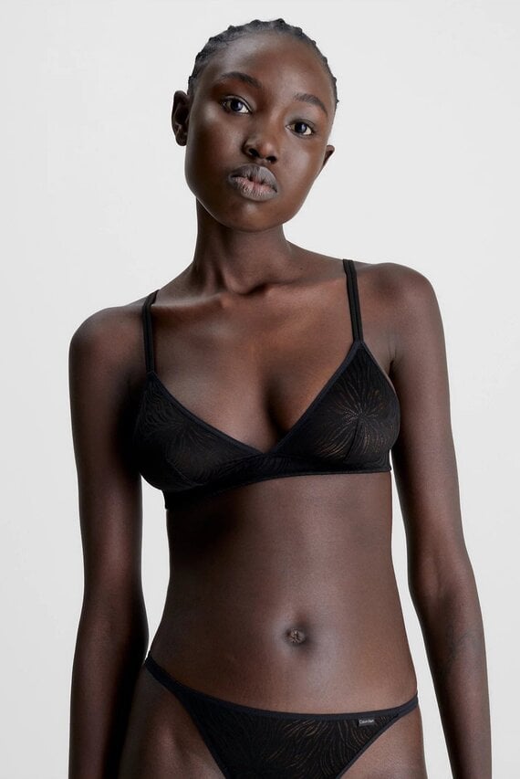 Женский черный бюстгальтер UNLINED TRIANGLE