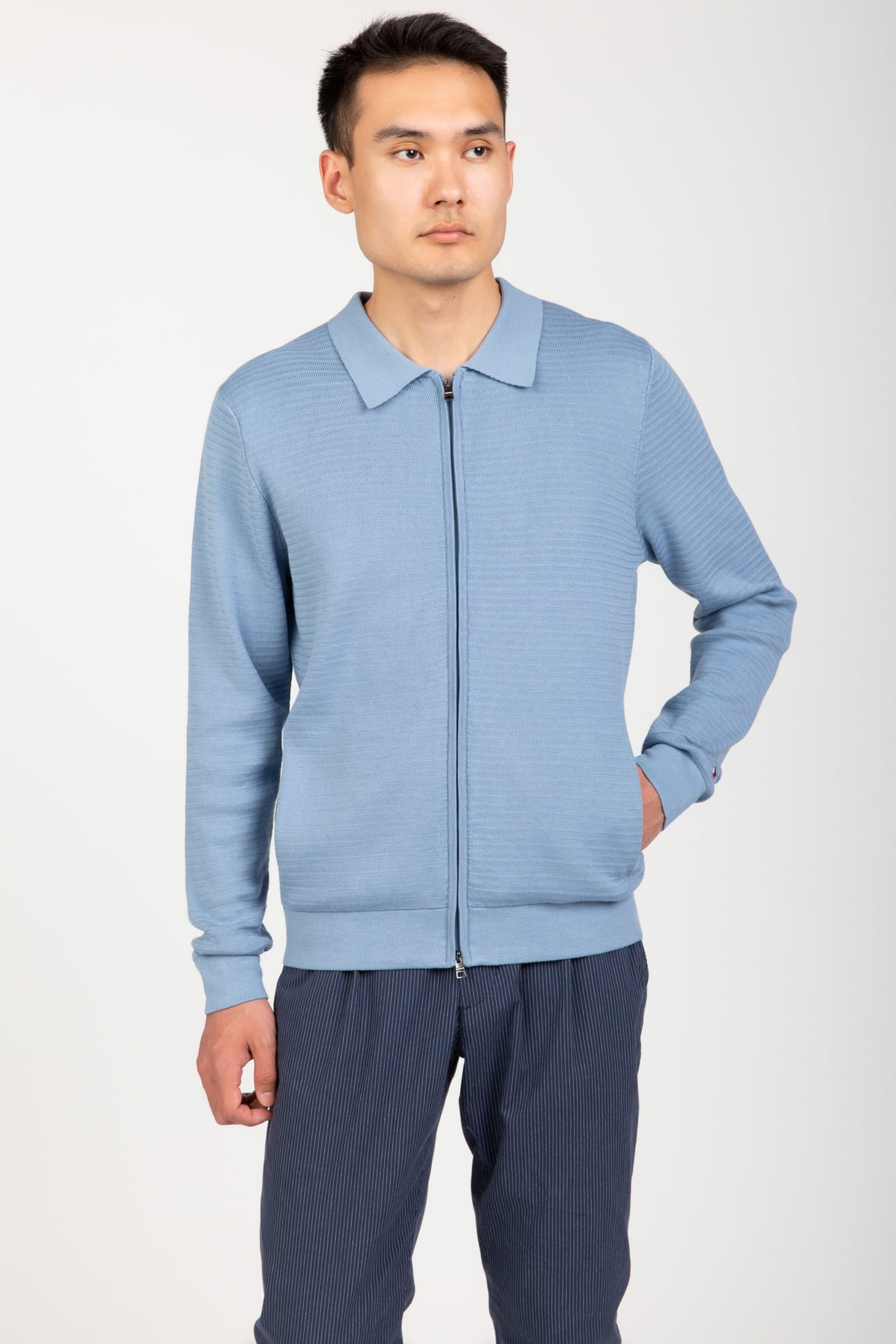 Кардиган FINE ZIG ZAG STRUCTURE OVERSHIRT 2