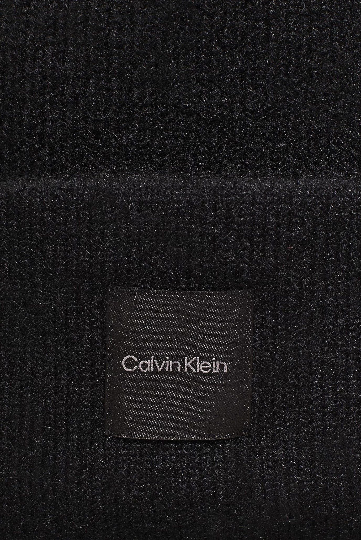 Женская черная кашемировая шапка CASHMERE CHUNKY OPEN RIB BEANIE 4