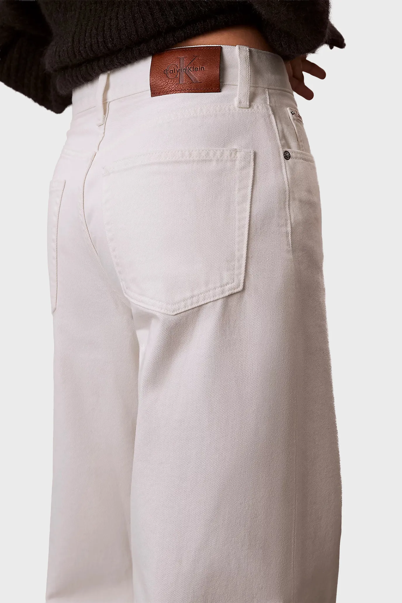 Джинсы THE WIDE LEG RAW HEM CHALK WHITE 5