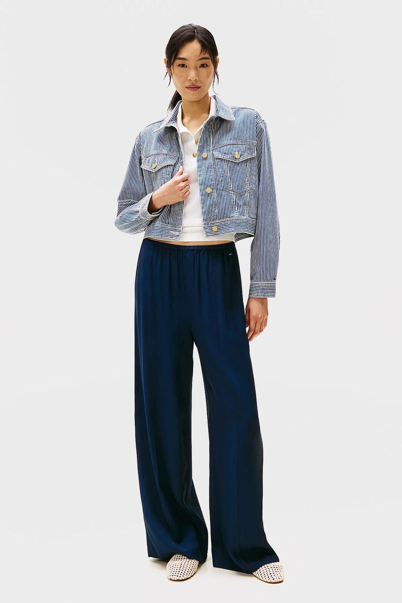 Женская джинсовая куртка в полоску DNM STRAIGHTTommy Hilfiger Женская джинсовая куртка в полоску DNM STRAIGHT 2