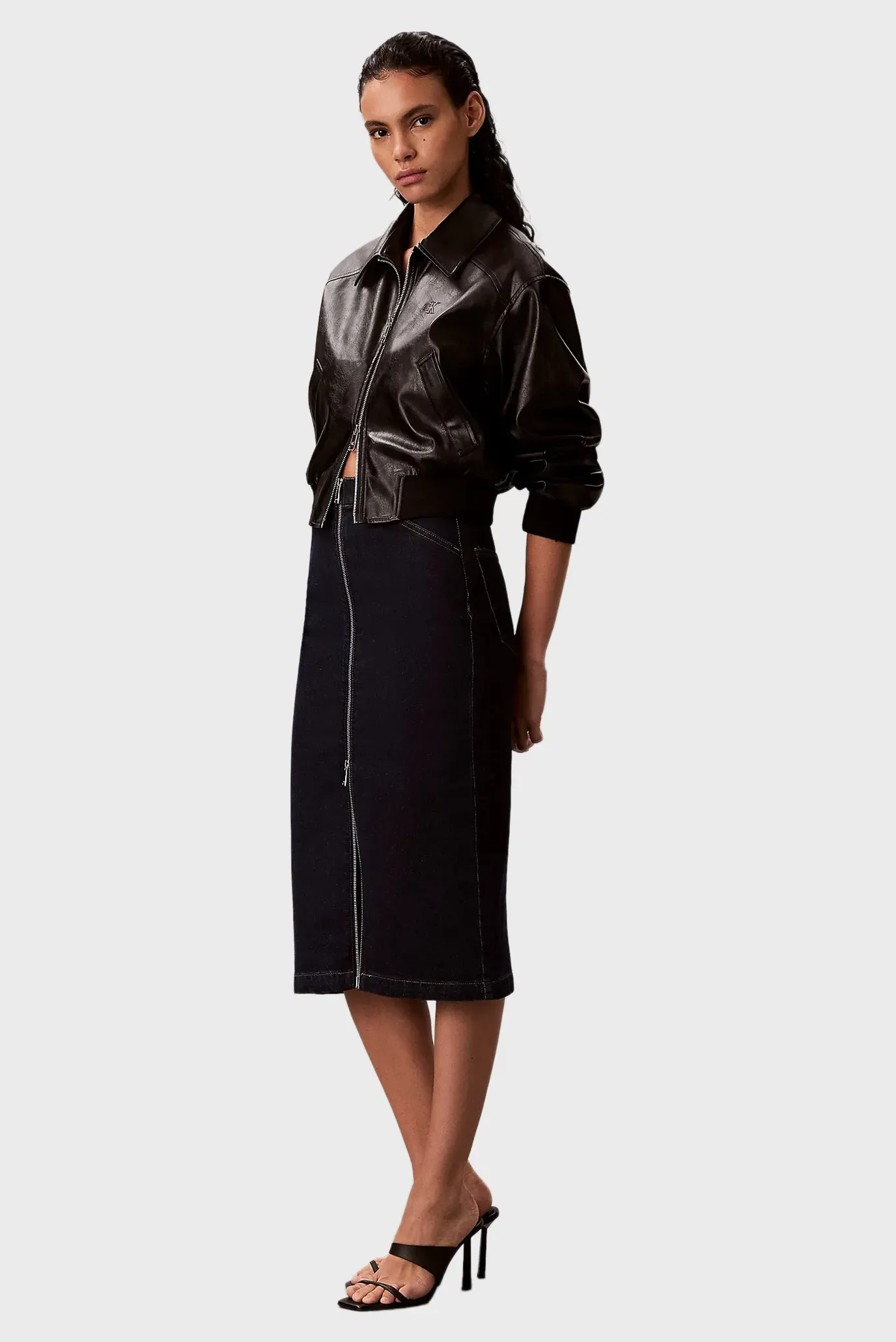 Юбка DENIM ZIP FRONT SKIRT CK CLASSIC 3