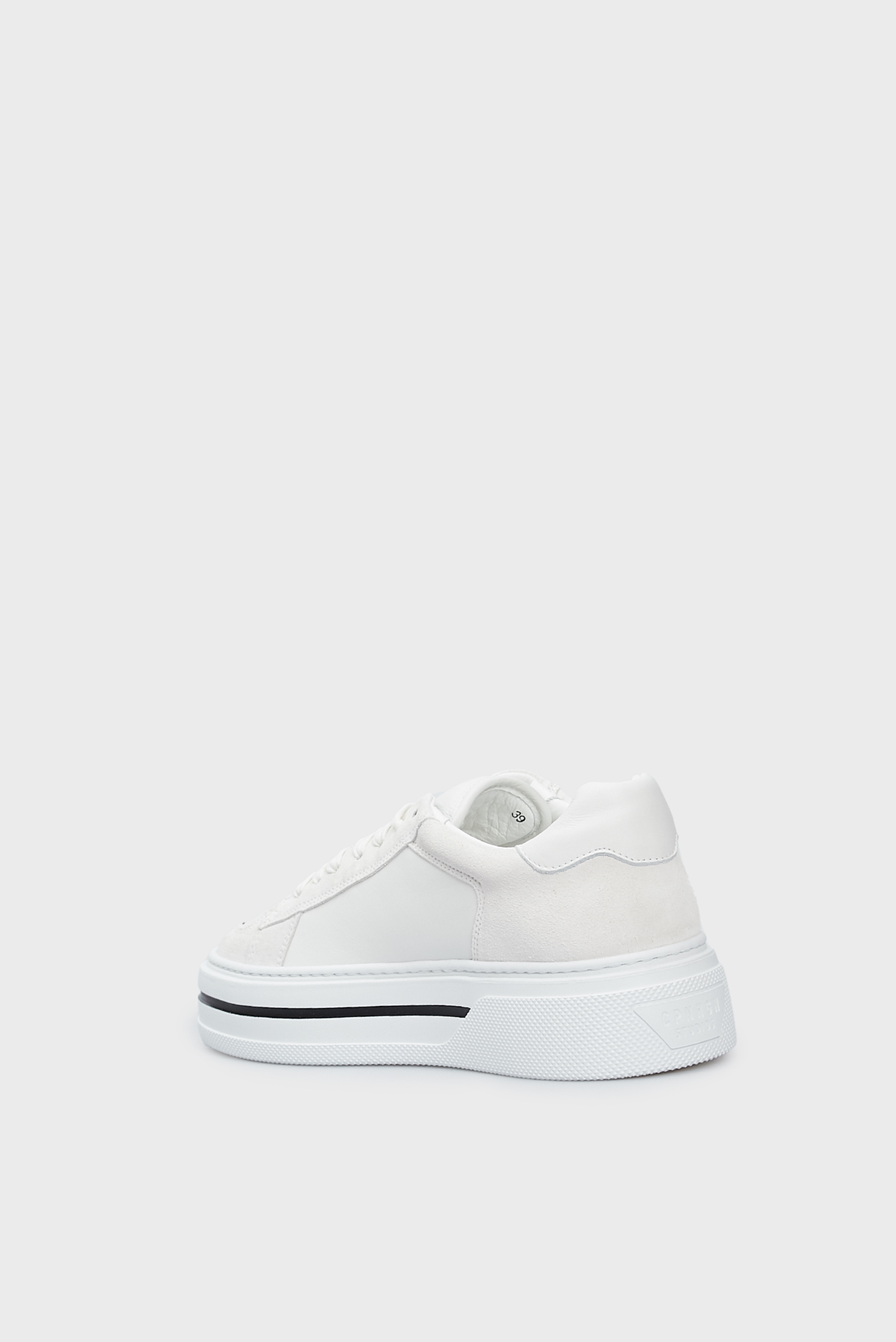 Женские белые кожаные сникерсы 5